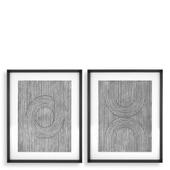 Grafika Cedar grooves zestaw 2 szt. - Eichholtz - My Honey Home