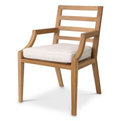 Krzesło Hera natural teak flores off-white